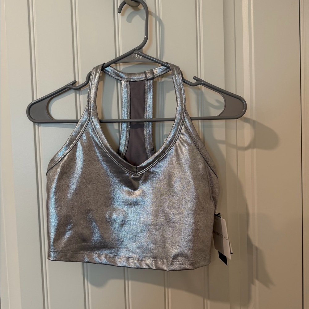 Beyond Yoga Silver On The Up Cropped Tank